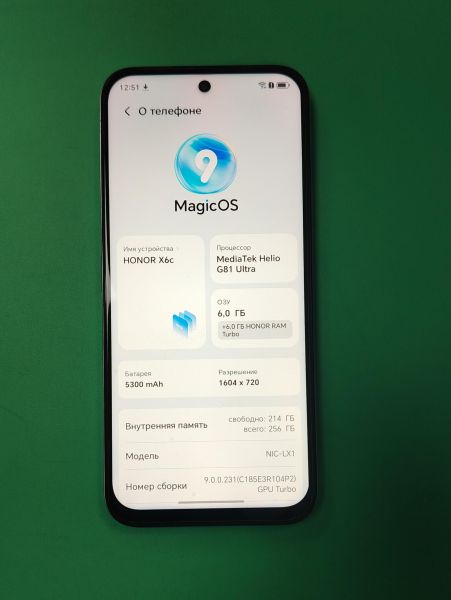 сотовый телефон Honor X6c 6/256GB (NIC-LX1) Duos в Хабаровск