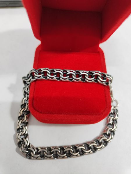 серебряный браслет Браслет серебро 925 19,03g, вес изделия 19.13g, длина 20 см в Иркутск