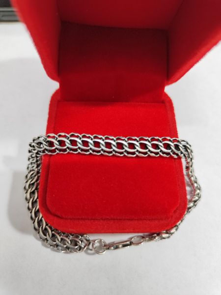 серебряный браслет Браслет серебро 925 9,68g, вес изделия 9.69g, длина 20 см в Иркутск