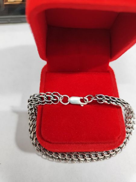 серебряный браслет Браслет серебро 925 9,68g, вес изделия 9.69g, длина 20 см в Иркутск