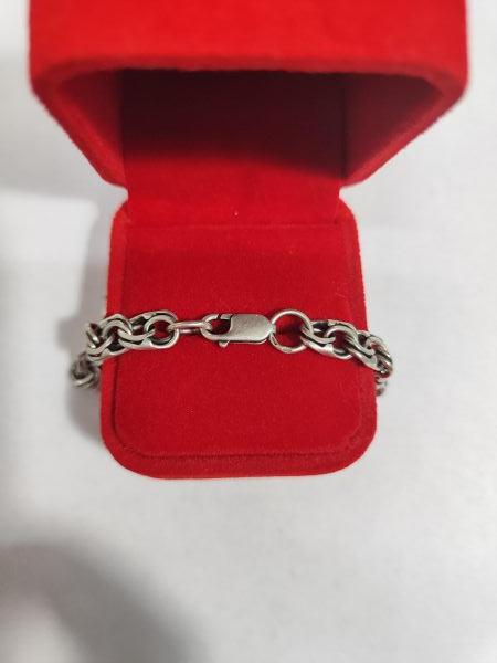 серебряный браслет Браслет серебро 925 15,56g, вес изделия 15.66g, длина 20 см в Иркутск