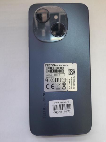 Купить TECNO Spark Go 1 3/64GB (KL4) Duos в Иркутск за 4850 руб.