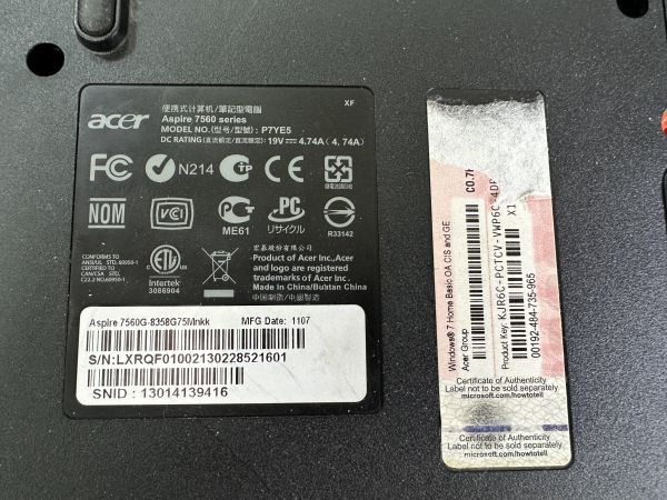 Купить Acer Aspire 7560G-8358G75Mnkk в Иркутск за 11799 руб.