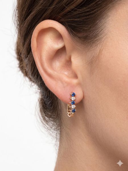 золотая серьга одна Серьга одна золото 585 0,28g, вес изделия 0.44g в Иркутск