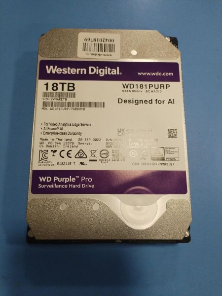 Купить WD Purple Pro WD181PURP 18TB в Иркутск за 17400 руб.