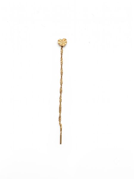 золотая серьга одна Серьга одна золото 585 0,36g, вес изделия 0.36g в Иркутск
