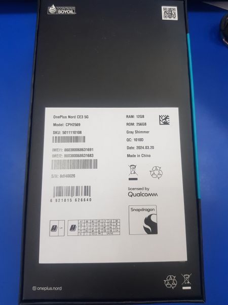 Купить OnePlus Nord CE 3 12/256GB (CPH2569) Duos в Иркутск за 19599 руб.