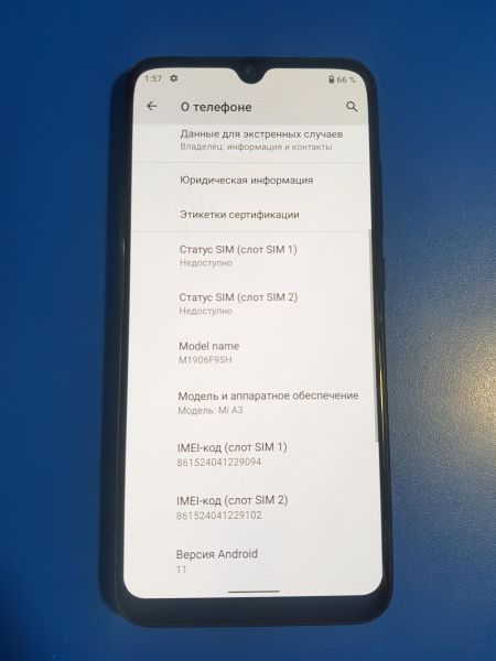 Купить Xiaomi Mi A3 4/64GB (M1906F9SH) Duos в Иркутск за 3800 руб.