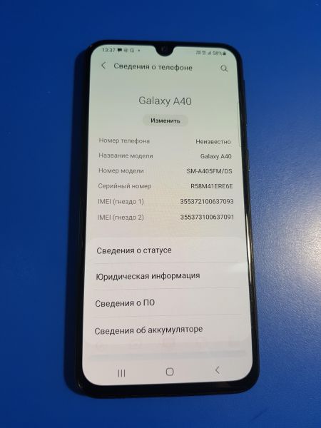 Купить Samsung Galaxy A40 2019 4/64GB (A405FM) Duos в Иркутск за 3300 руб.