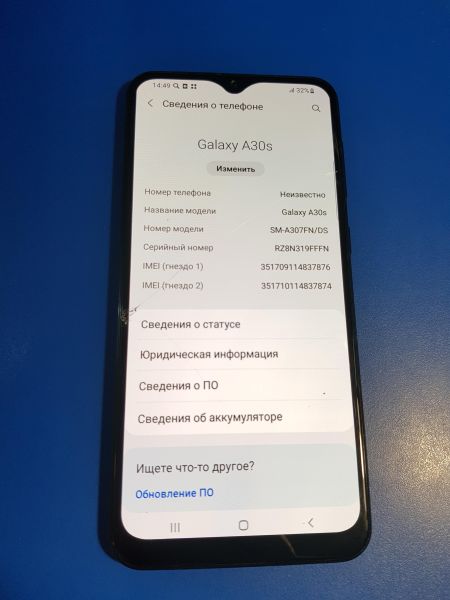 Купить Samsung Galaxy A30s 3/32GB (A307FN) Duos в Иркутск за 2400 руб.