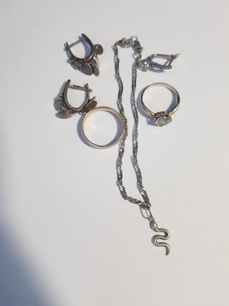 Купить Лом или горсть серебро 925 9,65g, вес изделия 10.52g в Иркутск за 950 руб.