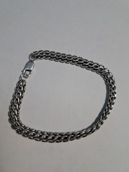 серебряный браслет Браслет серебро 925 11,60g, вес изделия 11.7g, длина 21 см в Иркутск