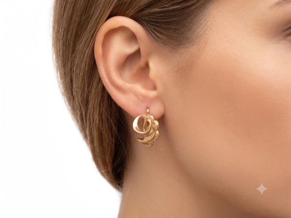 золотые серьги Серьги золото 585 8,42g, вес изделия 8.42g в Иркутск