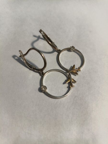серебряные серьги Серьги серебро 925 3,91g, вес изделия 3.99g в Иркутск