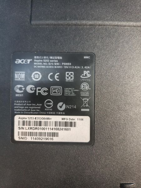 ноутбук Acer Aspire 5253-E353G64Mirr (SSD 240 GB) в Иркутск