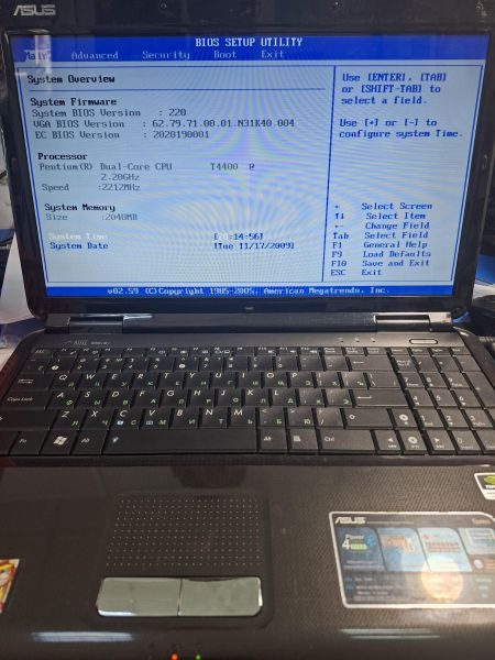 ноутбук ASUS K50IN (T4400/2GB/250GB) в Иркутск