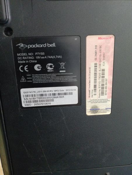 Купить PackardBell EASYNOTE_LS11-SB-883RU (HD 6620G/8GB/HDD 1TB) в Иркутск за 5500 руб.