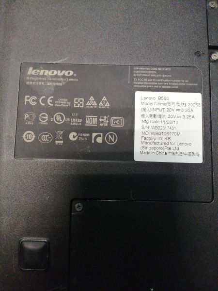 Купить Lenovo B560 20068 WB02317431 в Новосибирск за 3400 руб.