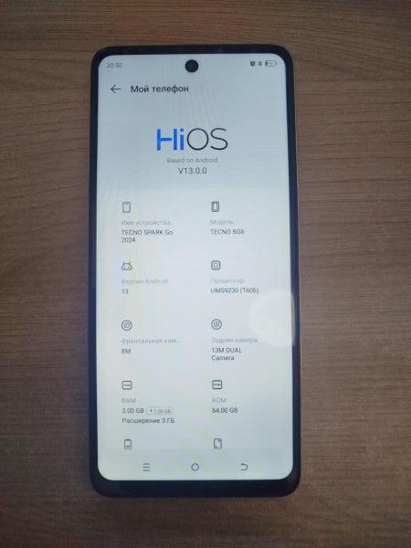 Купить TECNO Spark Go 2024 3/64GB (BG6) Duos в Шелехов за 3700 руб.
