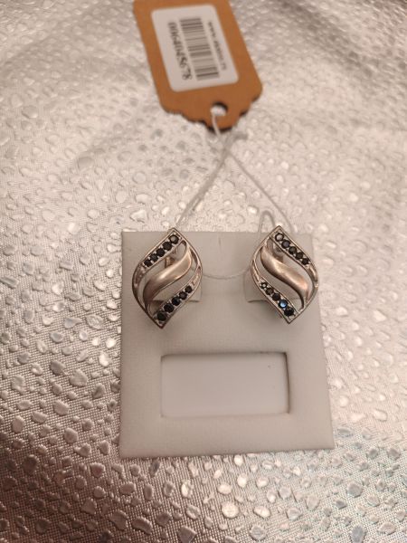 серебряные серьги Серьги серебро 925 6,44g, вес изделия 6.64g в Томск