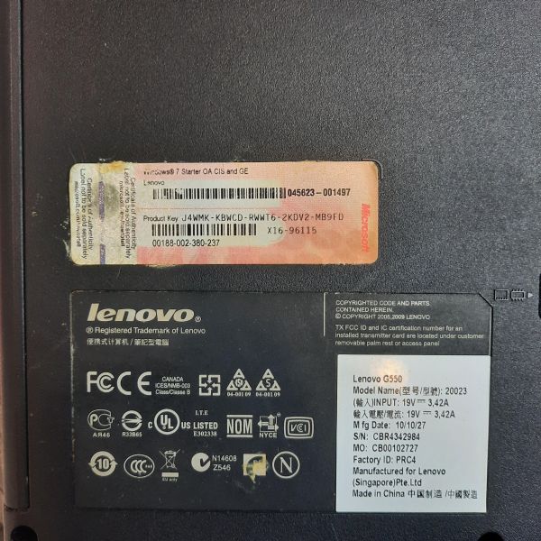 ноутбук Lenovo G550 (Pentium T4500/2GB RAM/HDD 250GB) в Томск