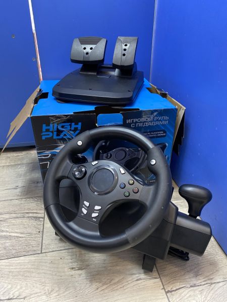 руль игровой с педалями High Play Racing Wheel HP270 в Томск