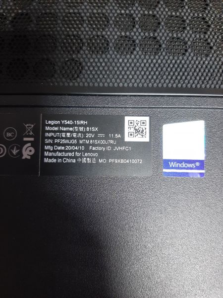 Купить Lenovo Legion Y540-15IRH 81SX00U7RU в Томск за 47100 руб.