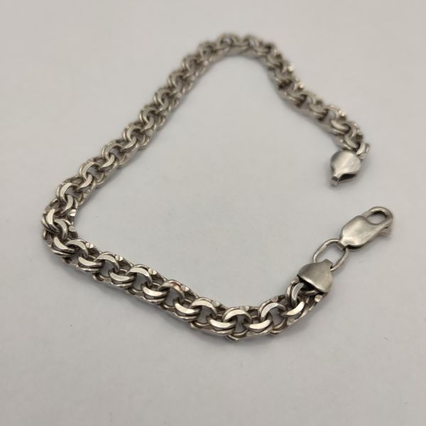 серебряный браслет Браслет серебро 925 12,47g, вес изделия 12.47g, длина 21.5 см в Томск