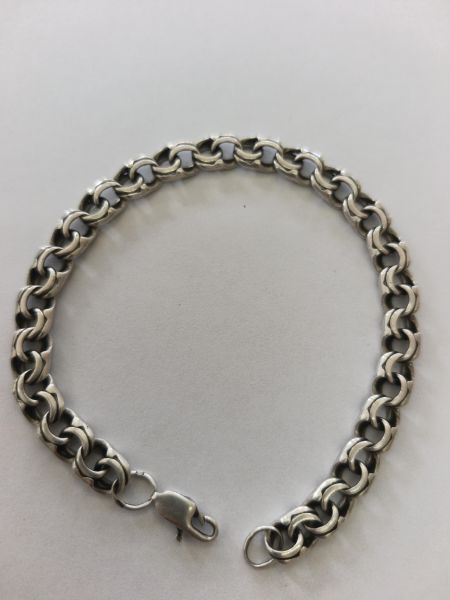 серебряный браслет Браслет серебро 925 17,16g, вес изделия 17.36g, длина 23 см в Иркутск
