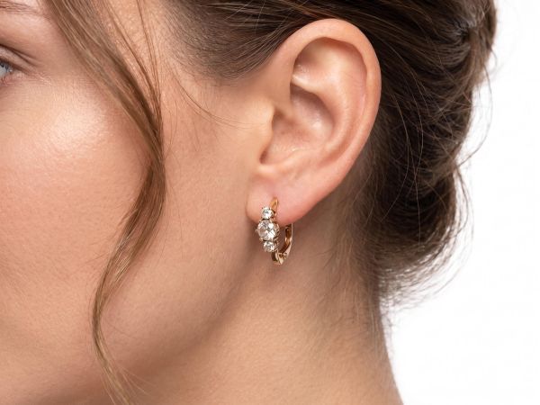 золотые серьги Серьги золото 585 1,78g, вес изделия 2.28g в Иркутск