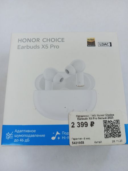 Купить Honor Choice Earbuds X5 Pro (BTV-ME10) в Усолье-Сибирское за 1600 руб.