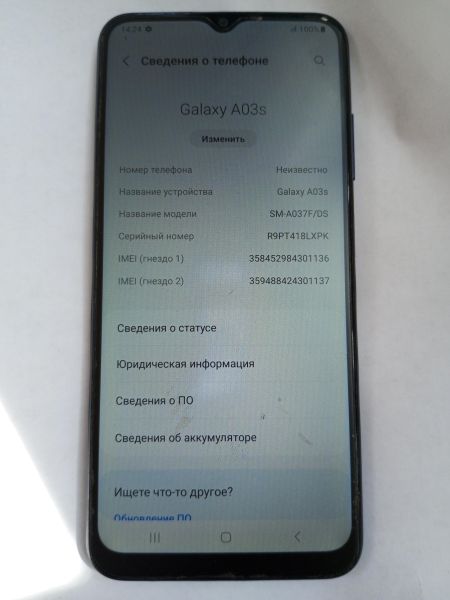 сотовый телефон Samsung Galaxy A03s 3/32GB (A037F) Duos в Усолье-Сибирское