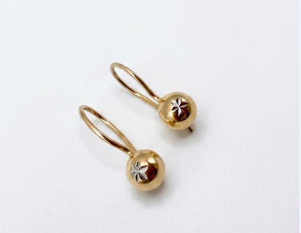золотые серьги Серьги золото 585 1,15g, вес изделия 1.15g в Иркутск