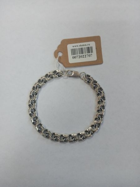 серебряный браслет Браслет серебро 925 21,53g, вес изделия 21.55g, длина 23 см в Усолье-Сибирское