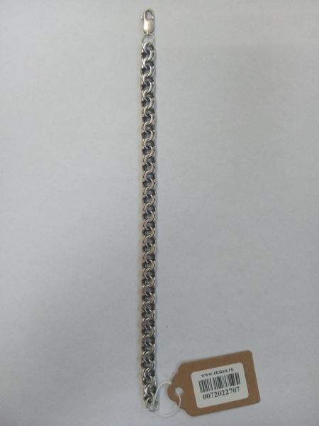 серебряный браслет Браслет серебро 925 21,53g, вес изделия 21.55g, длина 23 см в Усолье-Сибирское
