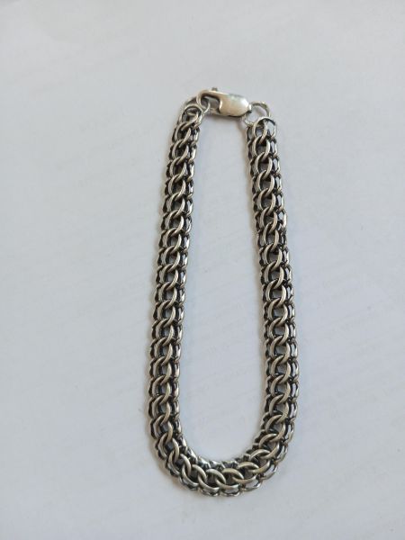 серебряный браслет Браслет серебро 925 14,30g, вес изделия 14.4g, длина 21 см в УсольеСибирское