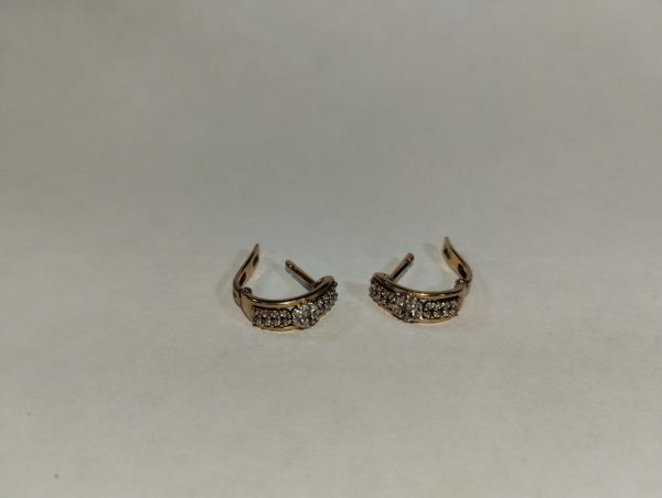 Купить Серьги золото 585 2,20g, вес изделия 2.33g в Улан-Удэ за 12400 руб.