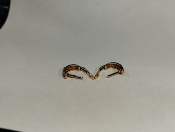 Купить Серьги золото 585 2,20g, вес изделия 2.33g в Улан-Удэ за 12400 руб.