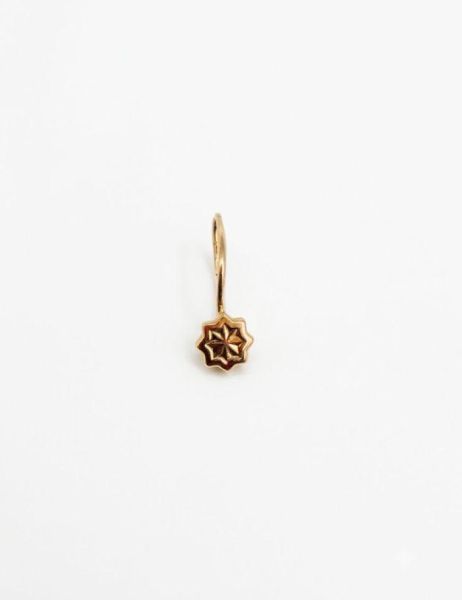 золотая серьга одна Серьга одна золото 585 0,52g, вес изделия 0.52g в Иркутск