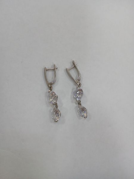 серебряные серьги Серьги серебро 925 6,38g, вес изделия 8.02g в Зима