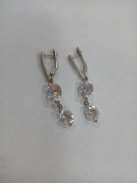 серебряные серьги Серьги серебро 925 6,38g, вес изделия 8.02g в Зима