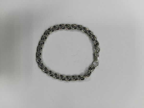 серебряный браслет Браслет серебро 925 12,26g, вес изделия 12.36g, длина 18 см в Зима