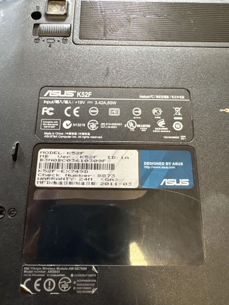 Купить ASUS K52F-EX749D в Новосибирск за 3100 руб.