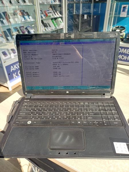 ноутбук DNS TWHA (15.6/Cel-B800/2GB/300GB/Intel-HD) в Иркутск