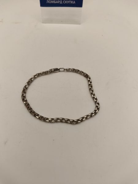 серебряный браслет Браслет серебро 925 6,01g, вес изделия 6.02g, длина 21 см, нет камней в Новосибирск