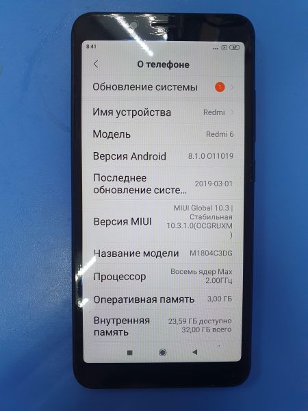 Купить Xiaomi Redmi 6 3/32GB (M1804C3DG) Duos в Иркутск за 1850 руб.