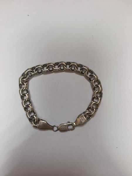 серебряный браслет Браслет серебро 925 19,67g, вес изделия 19.69g, длина 20 см в Иркутск