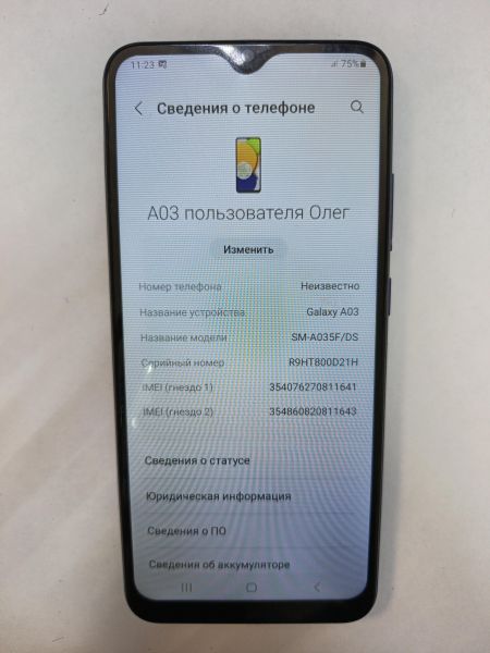сотовый телефон Samsung Galaxy A03 3/32GB (A035F) Duos в Иркутск