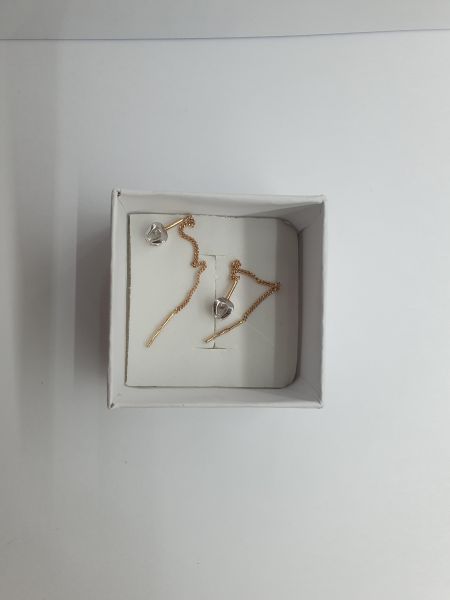 Купить Серьги золото 585 2,08g, вес изделия 2.2g в Иркутск за 12400 руб.