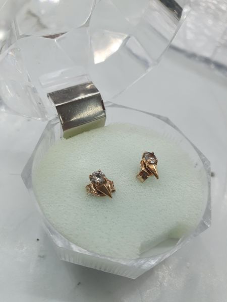 Купить Серьги золото 585 0,69g, вес изделия 0.79g в Иркутск за 3800 руб.